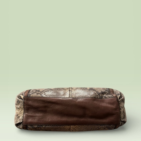 Fossil Maddox Bar Satchel 2011 Snake Embossed Leather - Picture 8 of 10